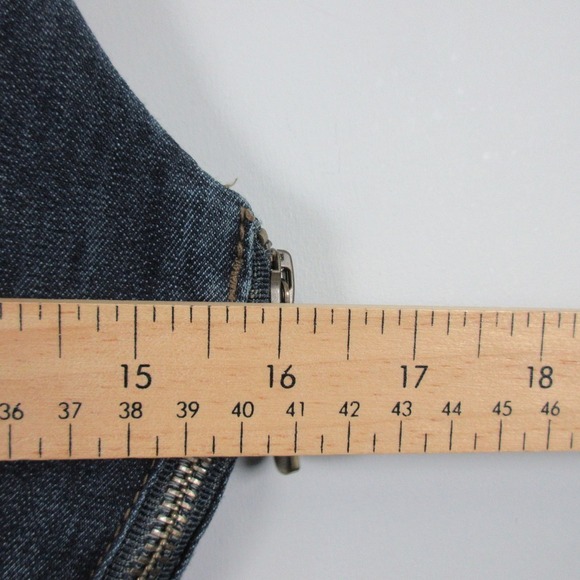 Pit Bull Y2K Jeans Denim Mini Dress 8 Blue Cotton Lace Up Embellished Vtg 580 - Picture 9 of 11